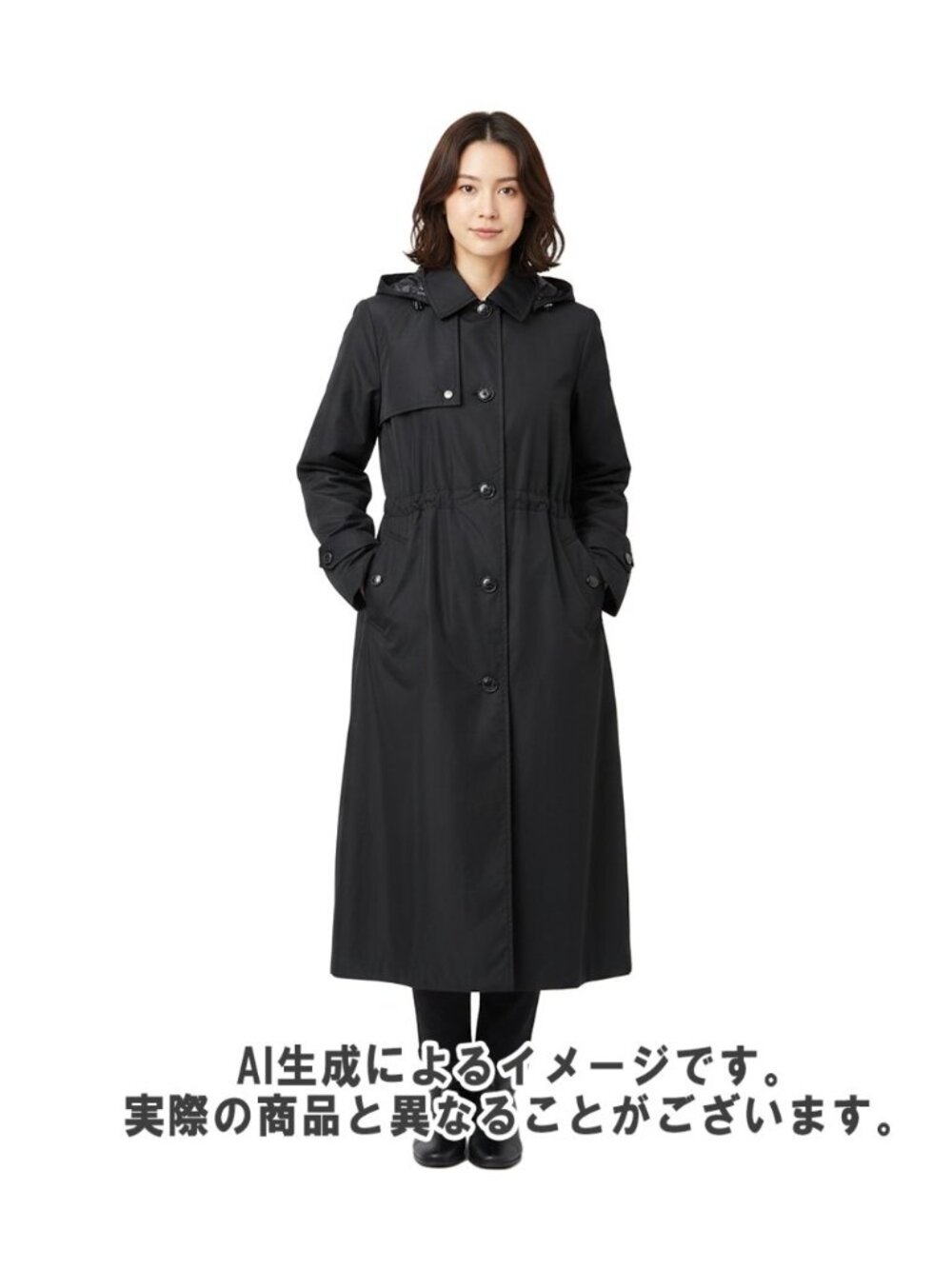 Moncler Down Coat Tamarissiere Belt Hooded Snap Button 0 - Picture 10 of 10